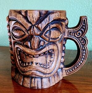 Vintage Treasure Craft Tiki Mug 1960 Ceramic Hawaii Collectible Barware